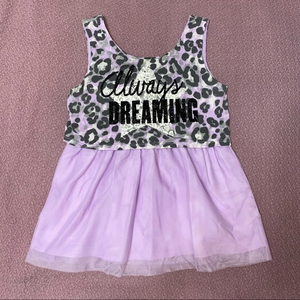 Justice top purple & gray leopard print size‎ 8